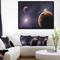 Designart - Planets in Deep Dark Space - Contemporary Canvas Artwork in Black Frame